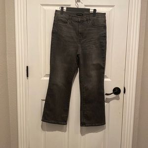 Banana Republic high rise capri flare gray jeans